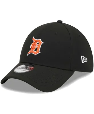 Men's New Era Black Detroit Tigers Logo 39THIRTY Flex Hat