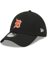 Men's New Era Black Detroit Tigers Logo 39THIRTY Flex Hat