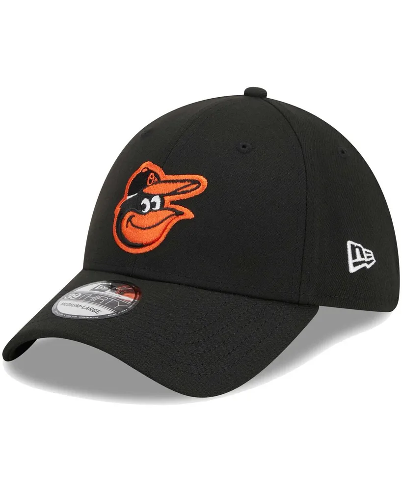 Men's New Era Black Baltimore Orioles Logo 39THIRTY Flex Hat