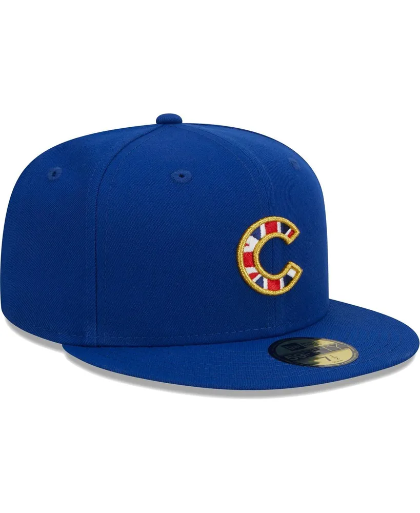 Men's New Era Royal Chicago Cubs 2023 Mlb World Tour: London Series Flag Fill 59FIFTY Fitted Hat