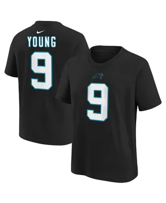 Preschool Boys and Girls Nike Bryce Young Black Carolina Panthers 2023 Nfl Draft First Round Pick Player Name Number T-shirt