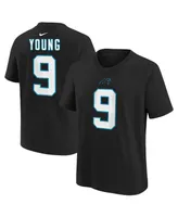 Preschool Boys and Girls Nike Bryce Young Black Carolina Panthers 2023 Nfl Draft First Round Pick Player Name and Number T-shirt