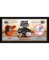 Baltimore Orioles vs. New York Yankees Framed 10" x 20" House Divided Baseball Collage