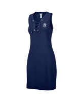 Women's Tommy Bahama Navy New York Yankees Island Cays Lace-Up Spa Dress