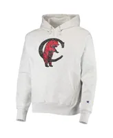 Men's Champion Heathered Gray Cincinnati Bearcats Team Vault Logo Reverse Weave Pullover Hoodie