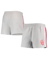 Women's Heathered Gray Oklahoma Sooners Plus 2-Stripes Shorts