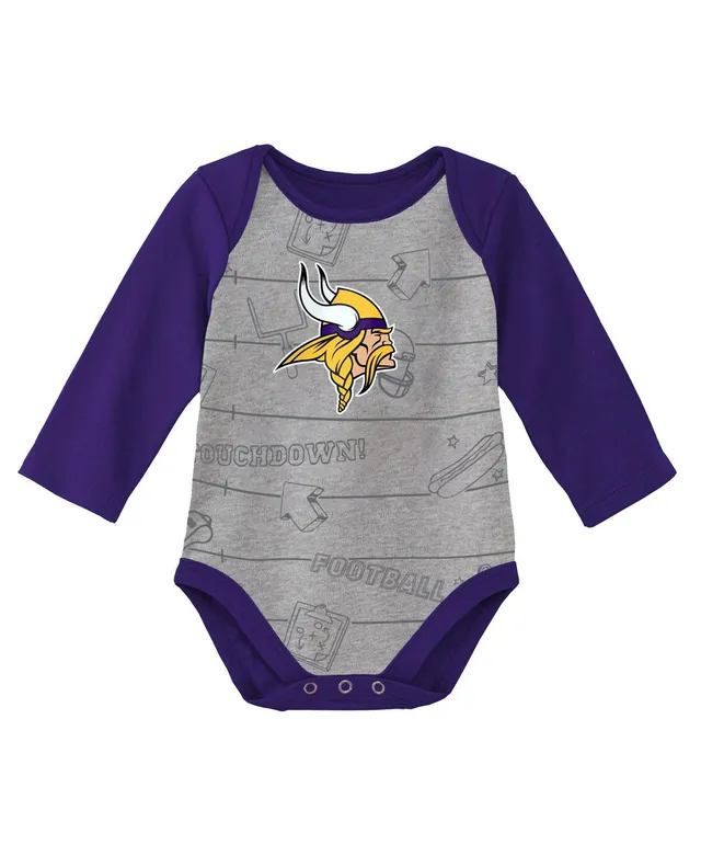 Newborn & Infant Green/Heathered Gray Green Bay Packers Born to Win Two-Pack Long Sleeve Bodysuit Set