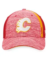 Men's Fanatics Heather Red Calgary Flames Defender Flex Hat