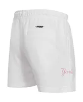 Women's Pro Standard White New York Yankees Washed Neon Shorts