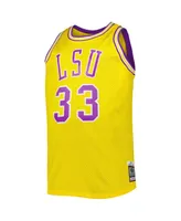 Men's 1990/91 Mitchell & Ness Shaquille O'Neal Gold Lsu Tigers Big and Tall Swingman Jersey