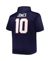 Men's Mac Jones Navy New England Patriots Big and Tall Short Sleeve Pullover Hoodie