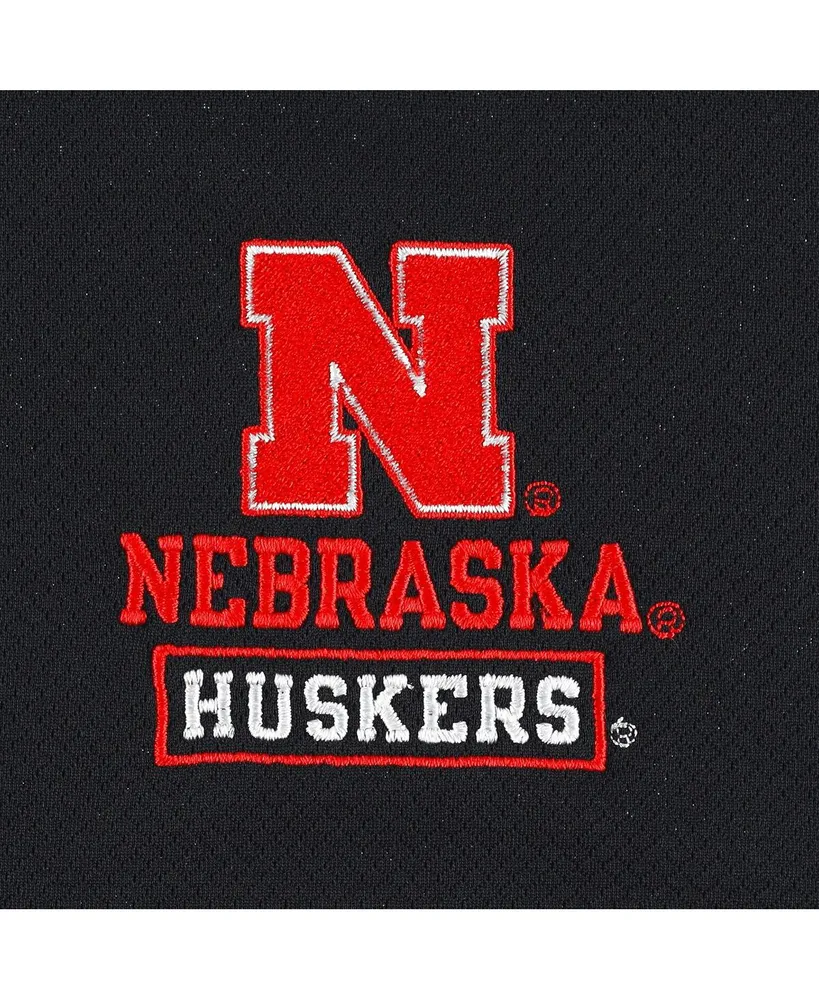 Men's Champion Black Nebraska Huskers Textured Quarter-Zip Jacket