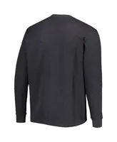 Men's Dunbrooke Charcoal Washington Commanders Logo Maverick Thermal Henley Long Sleeve T-shirt