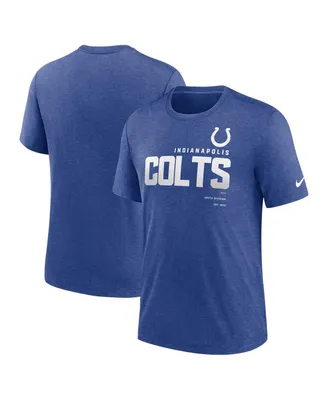 Men's Nike Heather Royal Indianapolis Colts Team Tri-Blend T-shirt