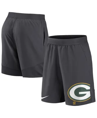 Men's Nike Anthracite Green Bay Packers Stretch Performance Shorts