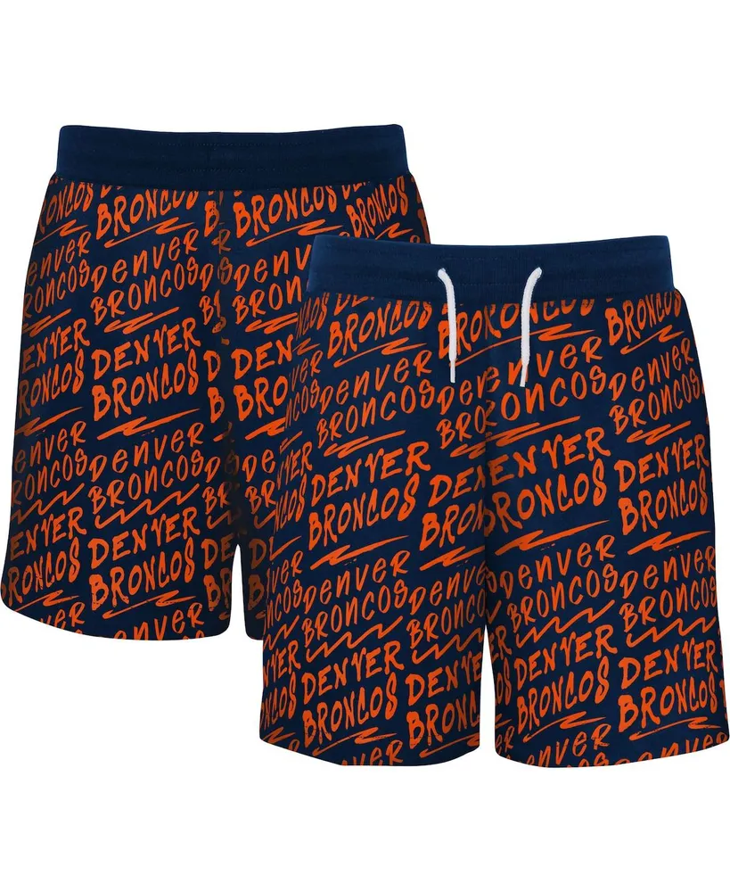 Outerstuff Big Boys Navy Denver Broncos Super French Terry Shorts