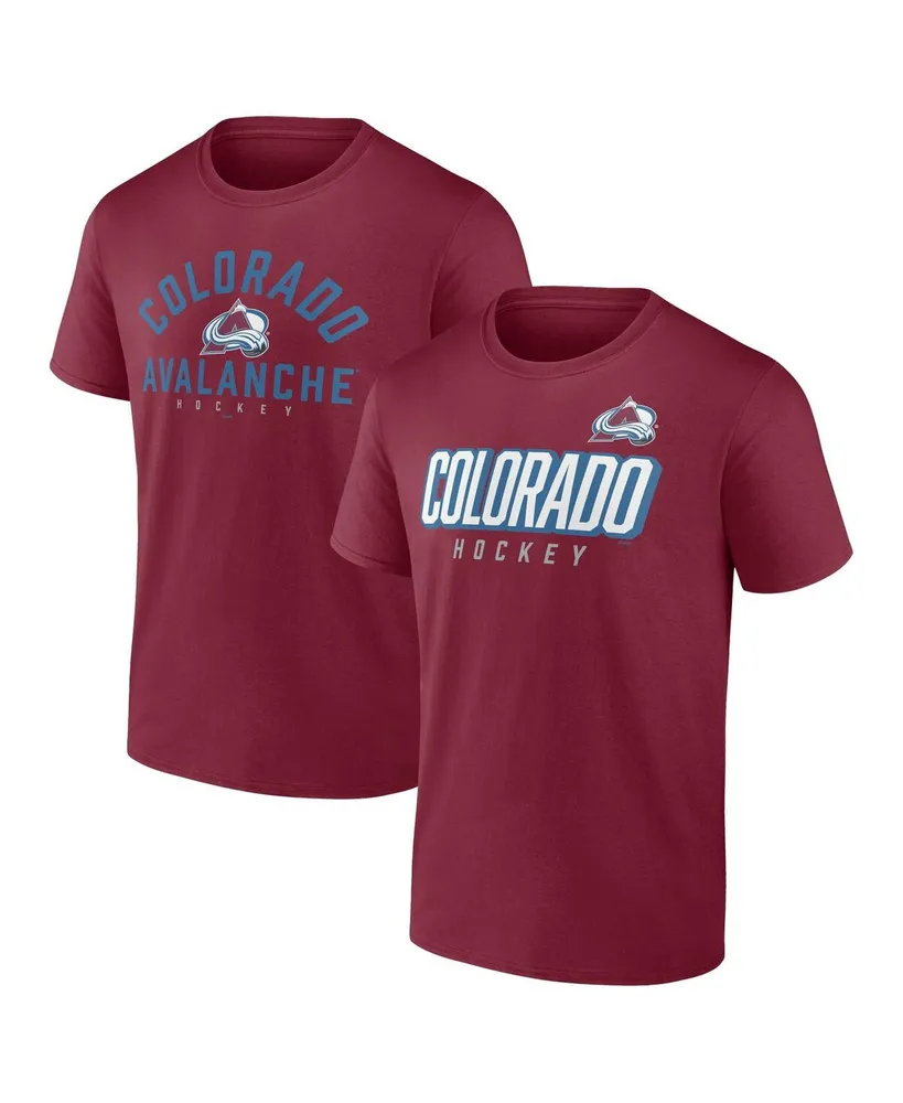 Men's Fanatics Burgundy Colorado Avalanche Wordmark Two-Pack T-shirt Set