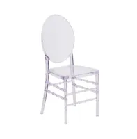 Emma+Oliver Stacking Chair With Elongated Oval Back