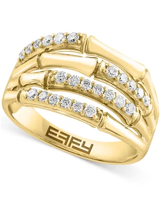 Effy Diamond Multirow Openwork Statement Ring (3/8 ct. t.w.) in 14k Gold