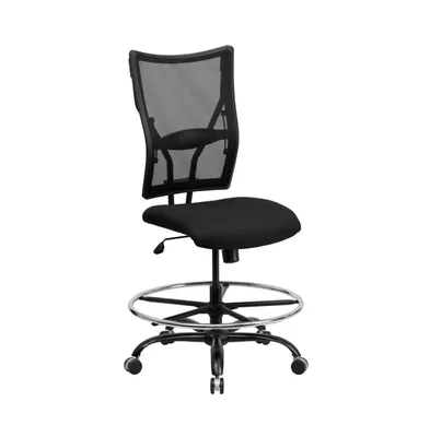 Emma+Oliver 400 Lb. Capacity Big & Tall Mesh Ergonomic Drafting Chair