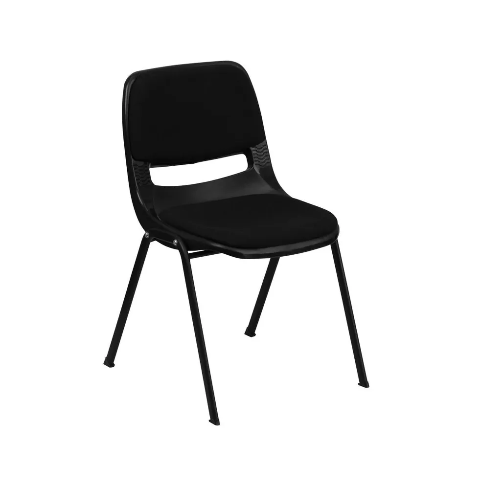 Emma+Oliver 880 Lb. Capacity Padded Ergonomic Shell Stack Chair With Metal Frame