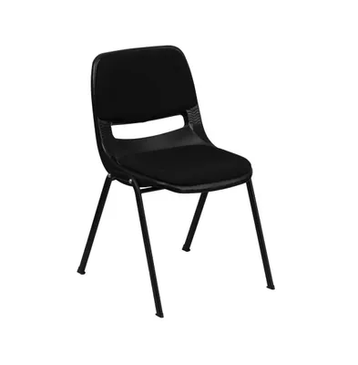 Emma+Oliver 880 Lb. Capacity Padded Ergonomic Shell Stack Chair With Metal Frame