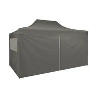 vidaXL Foldable Tent Pop-Up with 4 Side Walls 9.8'x14.8' Anthracite