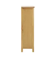 vidaXL Wine Cabinet 22"x12.6"x43.3" Solid Oak Wood