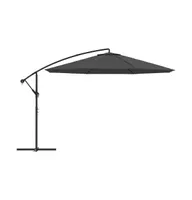 vidaXL Cantilever Umbrella with Aluminum Pole 137.8" Anthracite