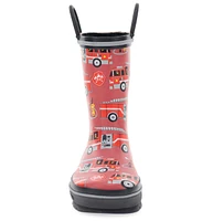 Western Chief Toddler Little Boy's and Big Fire Truck Rescue Rain Boot