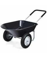 Costway 2 Tire Wheelbarrow Cart Heavy-duty Dolly Utility Cart