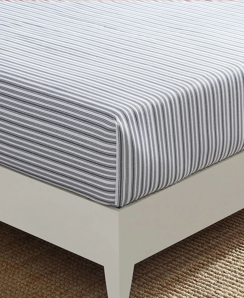 Nautica Coleridge Stripe Cotton Percale Fitted Sheet