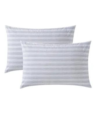 Nautica Beaux Stripe Cotton Percale Standard Pillowcase Pair