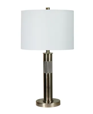 26" Metal Table Lamp with Designer Shade