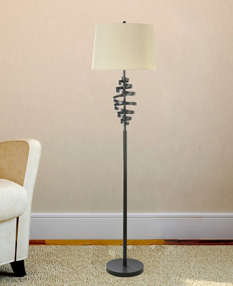 62" Metal Floor Lamp with Designer Shade