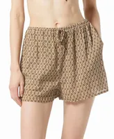 Michael Kors Women's 2.5" Drawstring Shorts Swim Cover-Up