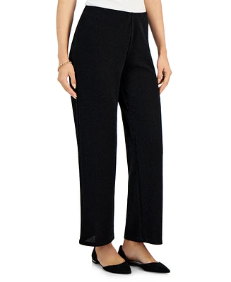 Jm Collection Women's New Shine Wide-Leg Pull-On Pants, Created for Macy's