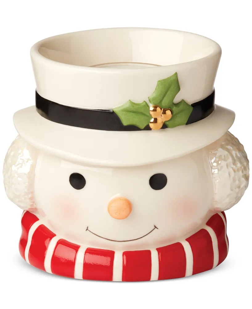 Lenox Snowman Figural Porcelain Tealight Candle Holder