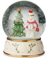 Lenox Happy Holly Days Snowman & Tree Snow Globe