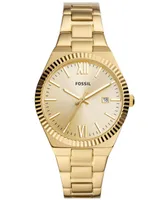 Fossil Women's Scarlette Three-Hand Date -Tone Stainless Steel Watch, 38mm