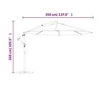 Cantilever Umbrella 137.8" Sand White