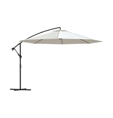 vidaXL Cantilever Umbrella 137.8" Sand White