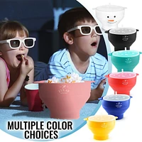 Zulay Kitchen Microwave Popcorn Popper - Bpa-Free Silicone Popcorn Popper Microwave Popcorn Bowl