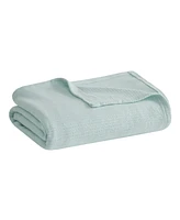 Madison Park Freshspun Basketweave Cotton Blanket