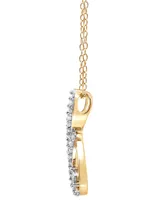 Diamond Treble Clef 18" Pendant Necklace (1/4 ct. t.w.) in Gold-Plated Sterling Silver - Gold