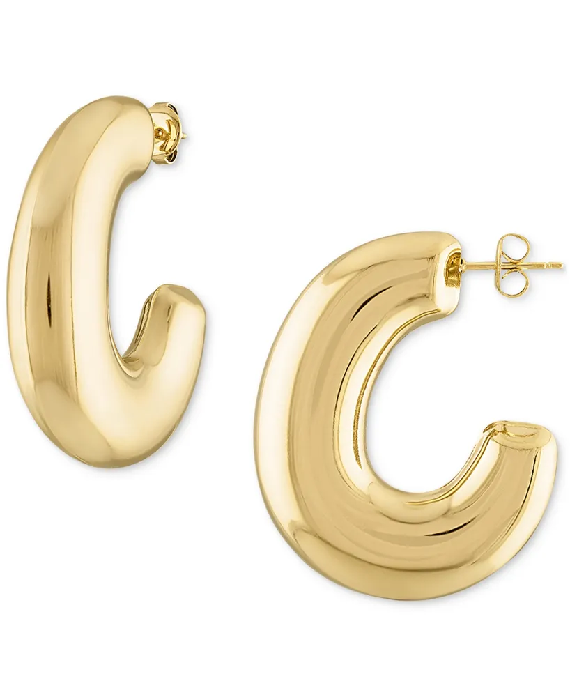 Chunky Anti-Tarnish Hoop Earrings