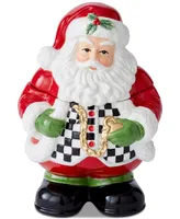 Spode Christmas Tree Black and White Santa Candy Jar