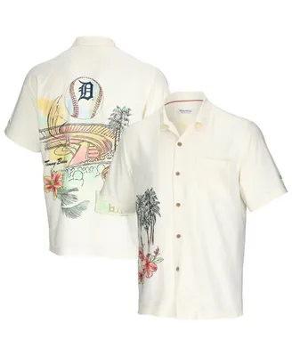 Lids Chicago Bears Tommy Bahama La Playa Luau Button-Up Camp Shirt - Cream