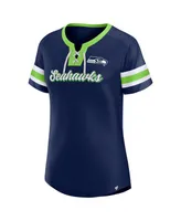 Women's Fanatics College Navy Seattle Seahawks Original State Lace-Up T-shirt