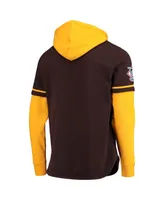 Men's '47 Brand Brown, Gold San Diego Padres Shortstop Pullover Hoodie